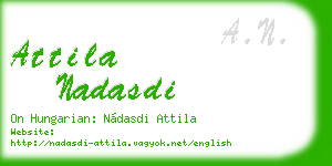 attila nadasdi business card